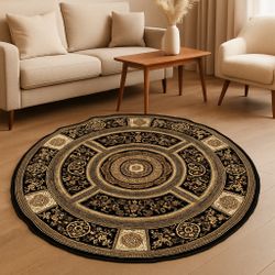 Round Living Room Decor Sofa Table Home Rug Soft Chair Mat Bedroom 5” by 5”