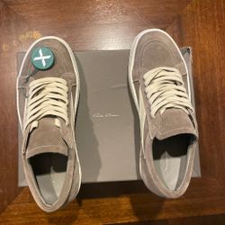 Rick Owens Suede Low-Top Sneakers
