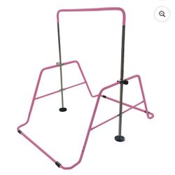 CAP Adjustable Height Horizontal Gymnastics Bar for Kids, Pink