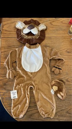 New Baby Simba Fur Back Lion Halloween Costume Size 6-12 Months