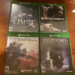 Mortal kombat x, dishonored, titanfall, theif