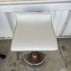 White Adjustable Stool