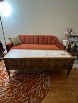 Vintage marble top credenza / coffee table