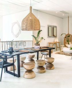 Natural Rattan Light Fixture