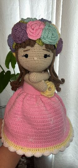 Handmade Crochet Amigurumi Girl Doll