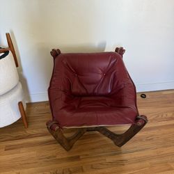 Vintage Red Leather Chair