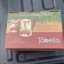 Holiday Cream, And Sugar Set