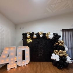 Birthday Backdrop Set Up 