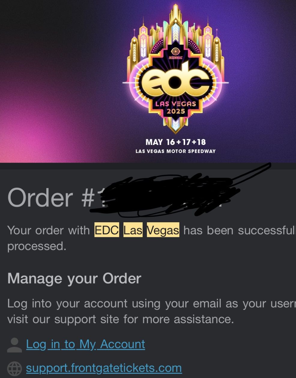 General Admission EDC Ticket 2025