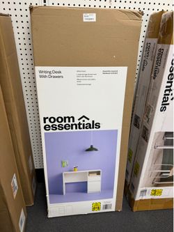 Room Essentials Writing Desk with Storage – White