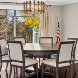 Dining Table And Chairs 6’ Round 6 Chairs 