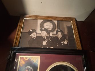 3 Stooges Framed Picture $15