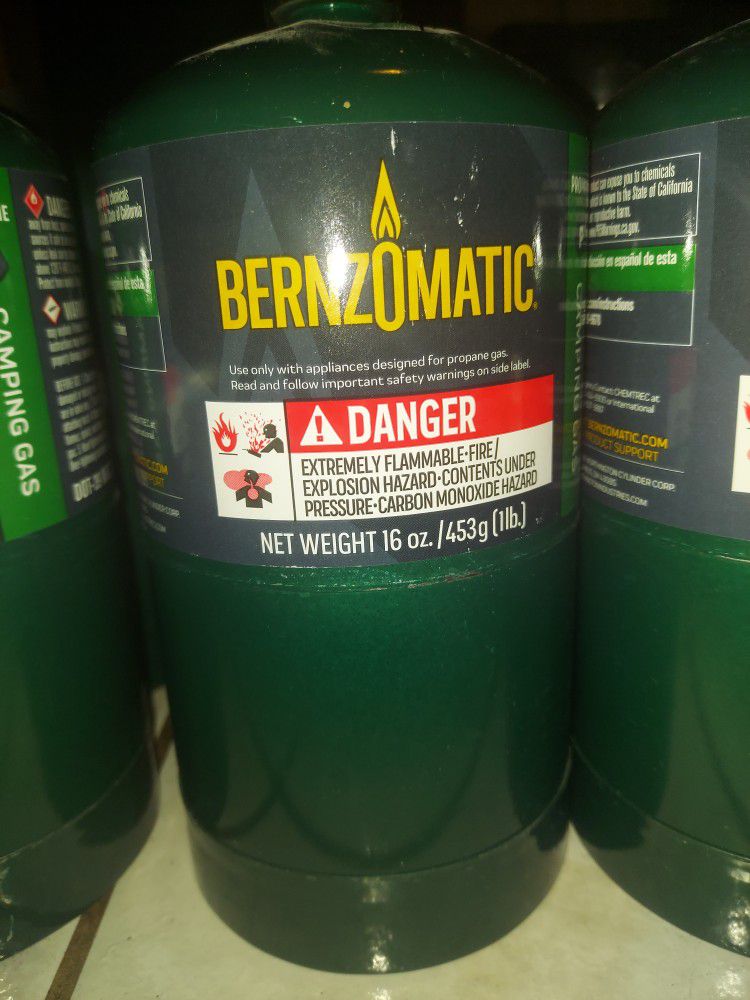 (6)PROPANE TANKS-Bernzomatic 16OZ CANISTERS
