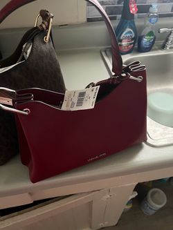 Michael Kors Deep Red Leather Handbag