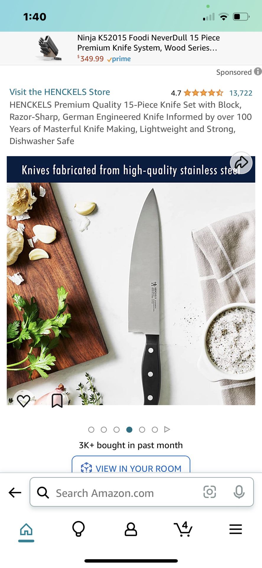 NINJA K52015 Foodi NeverDull Wood Series Knife User Guide