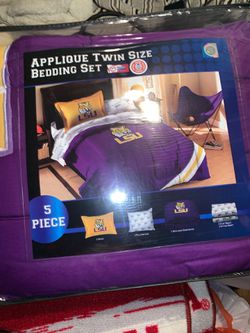 Lsu twin size bed blanket