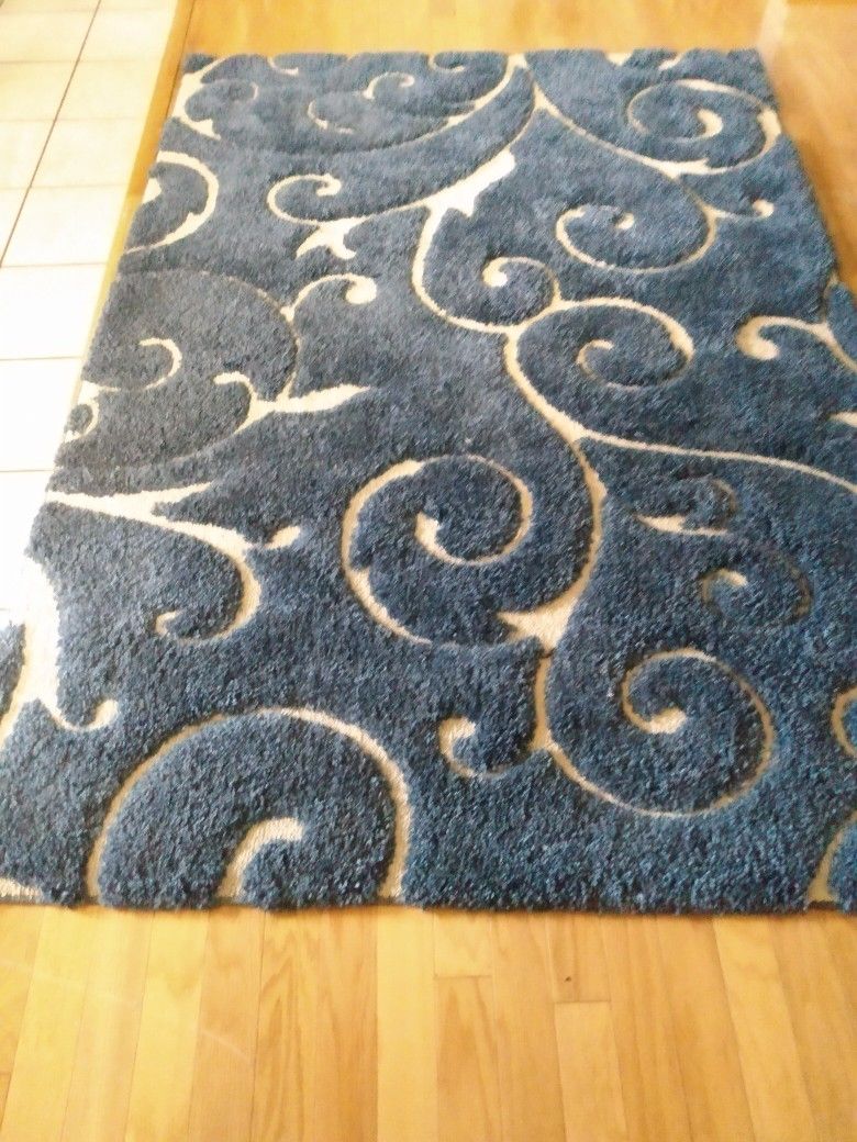 Rugs Blue And Cream