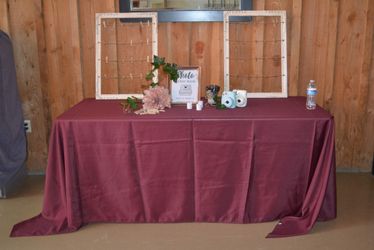 2 rectangular 90x132 inch tablecloths