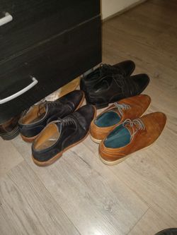 (3) Pairs ,Ecco,cole Haan,j&m 1850 Genuine Leather Dress Shoes