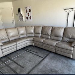 Couch / Sofa (low Price) (Pickup Only) // Beige // Leather
