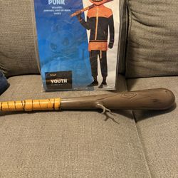 🎃 Fortnite “Punk” Halloween Costume + Prop Bat (Spirit Halloween) – Youth Large (12–14)
