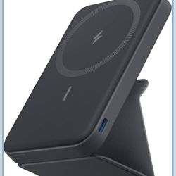 Anker 622 Magnetic Battery (MagGo), 5,000mAh Foldable Magnetic Wireless Portable Charger with Stand and USB-C Port (On the Side), Magsafe-Compatible f