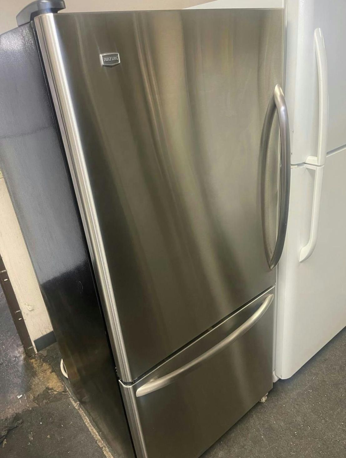 Maytag Bottom Freezer Refrigerator Stainless Steel