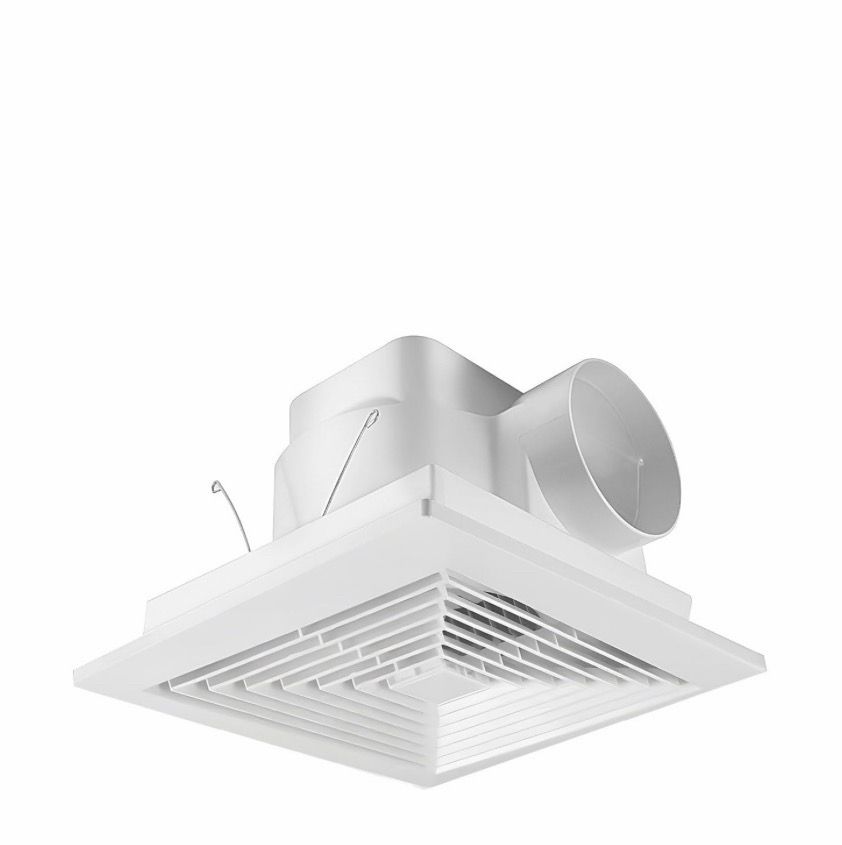 Bathroom Exhaust Fan For Ceiling,Household Bath Vent Ventilation Fan,110 CFM,4-In Duct,1.0 Sones Quiet Operation,13W Energy-Saving 12" Plastic Panel S