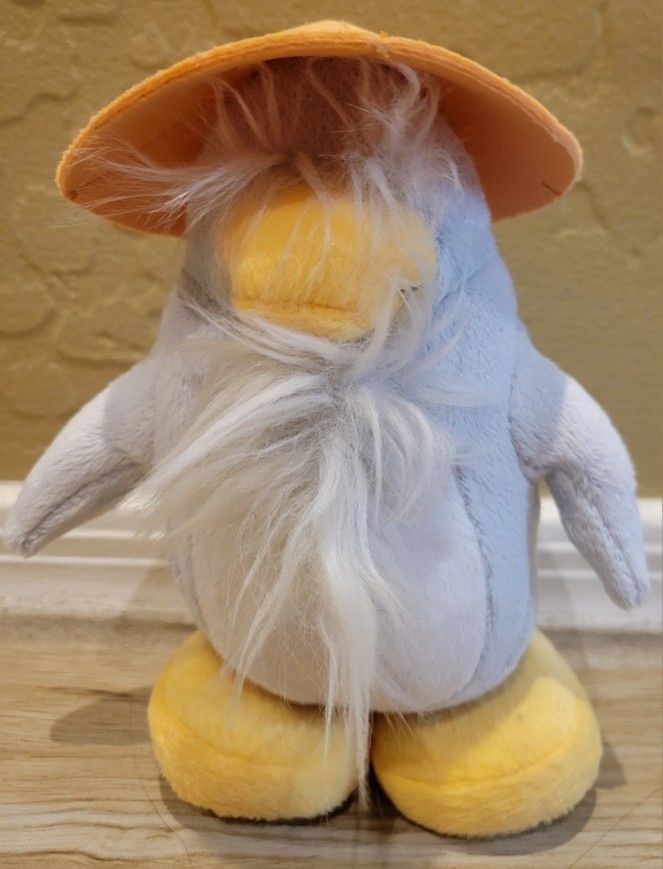 Collectible Disney Club Penguin Sensei Plush 7" Stuffed Animal, 2011, Excellent Condition