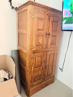 Wooden storage cabinet