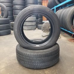 🔥 (2) 235 55 18 Bridgestone Driveguard All Season Runflat Tires 
