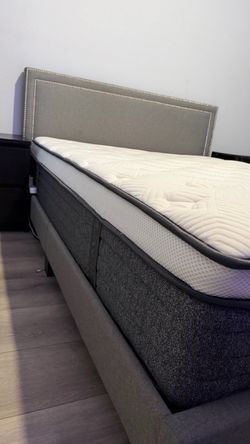 Queen Size Bed Set – Mattress + Bed Frame + Headboard