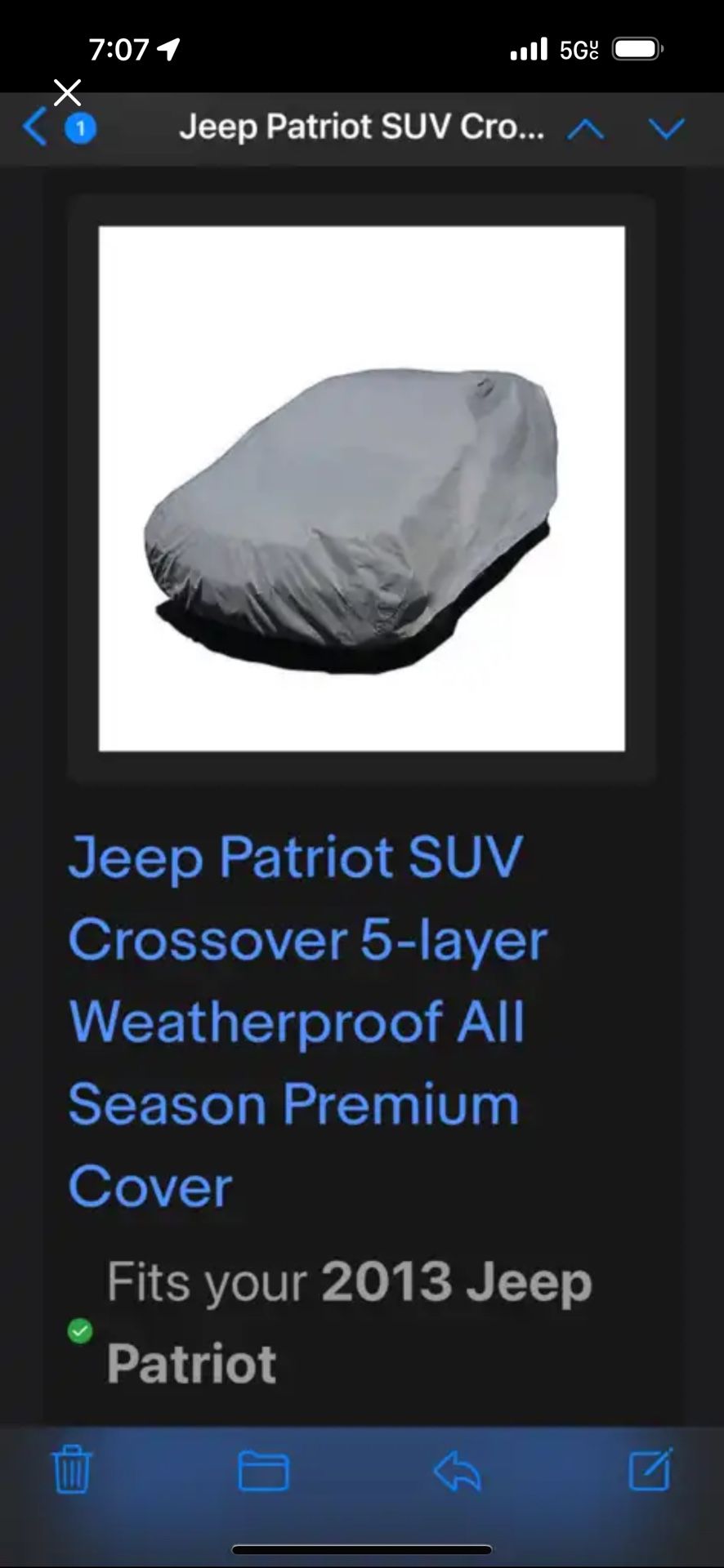 Water Resistant Five Layer Car Cover