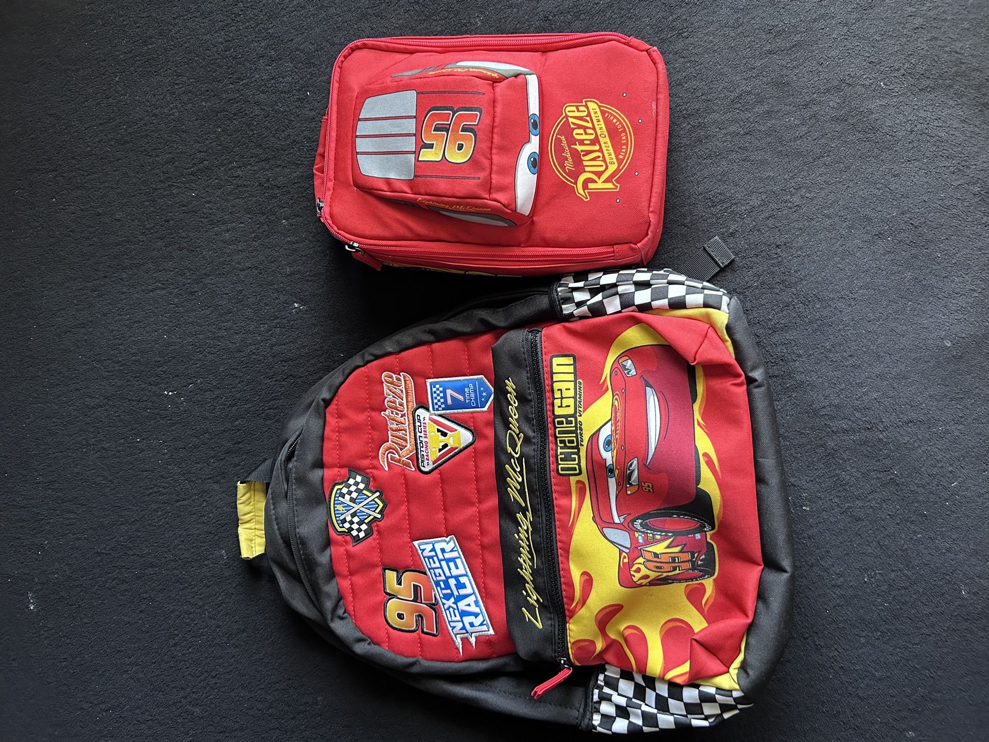 Lightening McQueen Backpack & Lunch Box