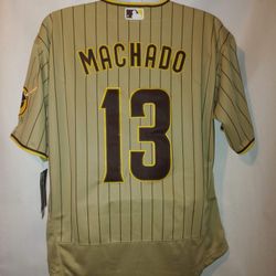 New Men's Padres Machado Tan Jerseys Stitched 