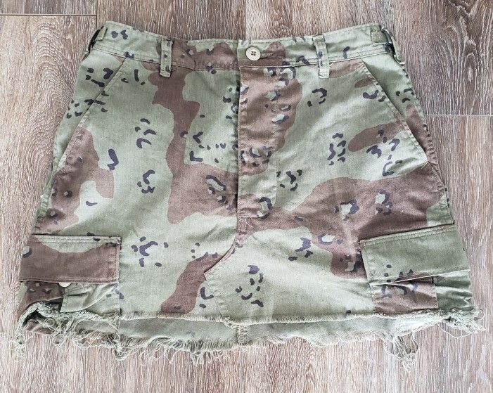 Camo Skirt ( Made From Military Issued Pants) Small