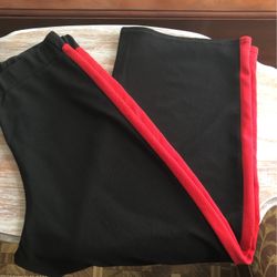 Wide Leg Comfy Pants, Red Stripe down Leg Sz12