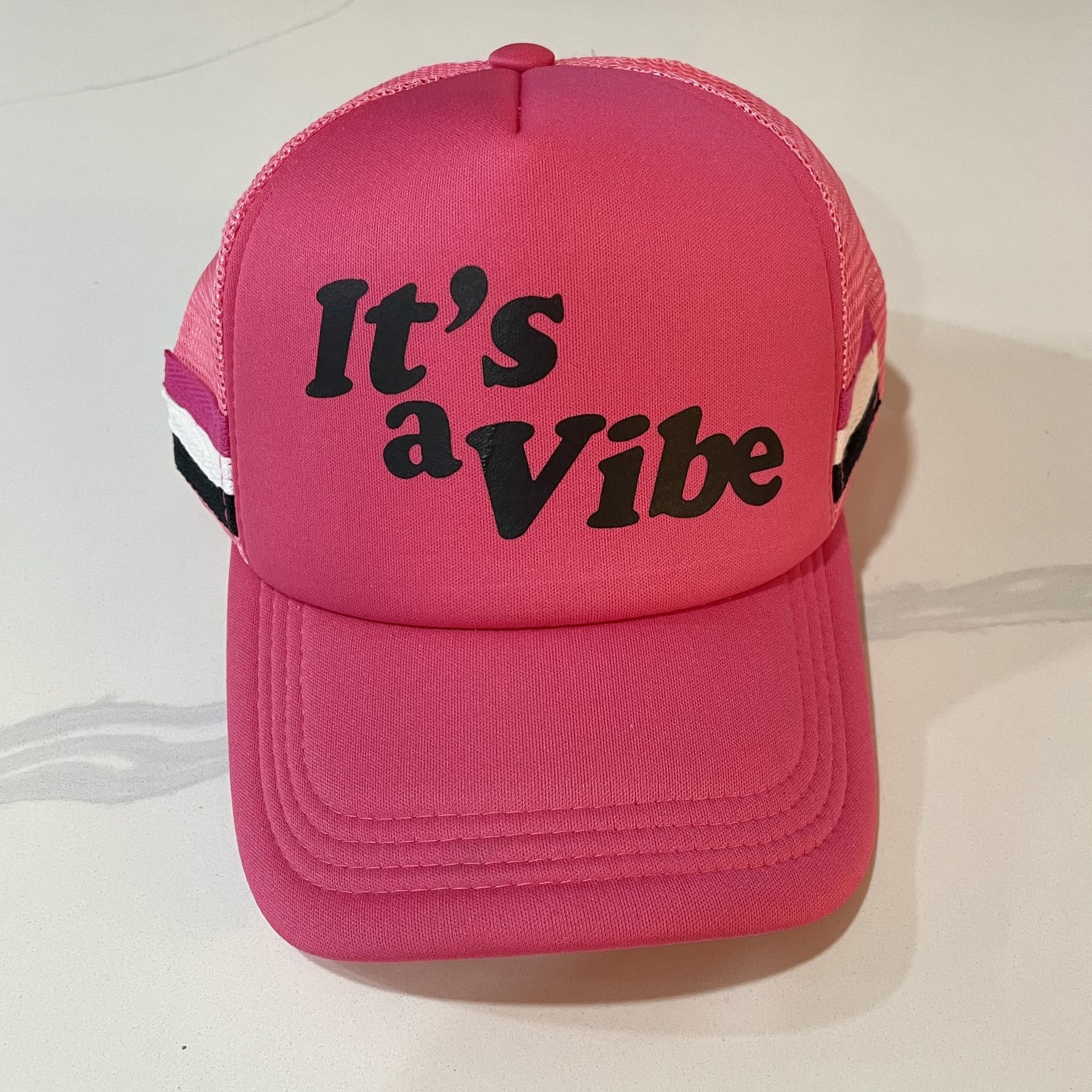NWOT Hot Pink 'It’s a Vibe'' Trucker Hat