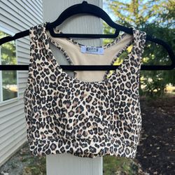 Gym Suit Blanco Athletic Leopard top