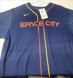 Men's Nike Genuine MLB (Houston Astros) #30 Tucker Game Jersey Size XL
