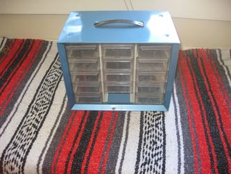 Blue Akro-Mills Shop Organizer Drawers