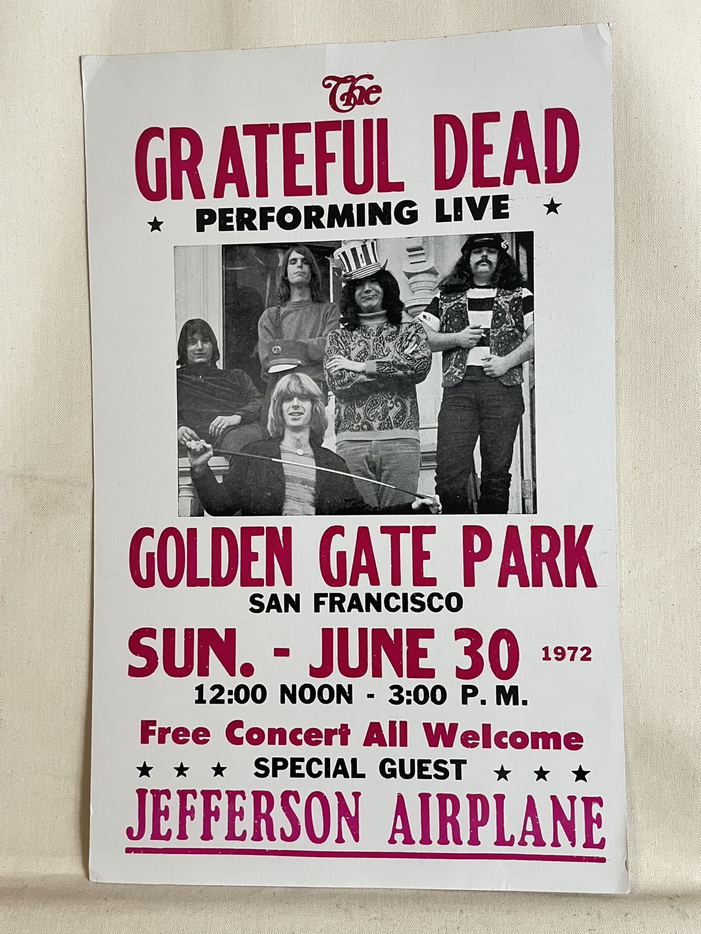Grateful Dead & Jefferson Airplane Golden Gate Park June 1972