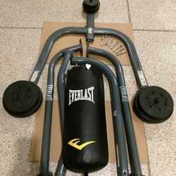 40lb Punching Bag, Stand & Weights