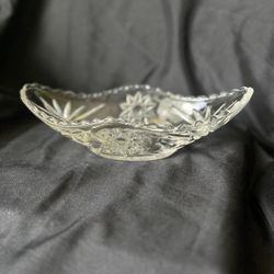 Vintage Anchor Hocking Clear Glass Starburst bowl 