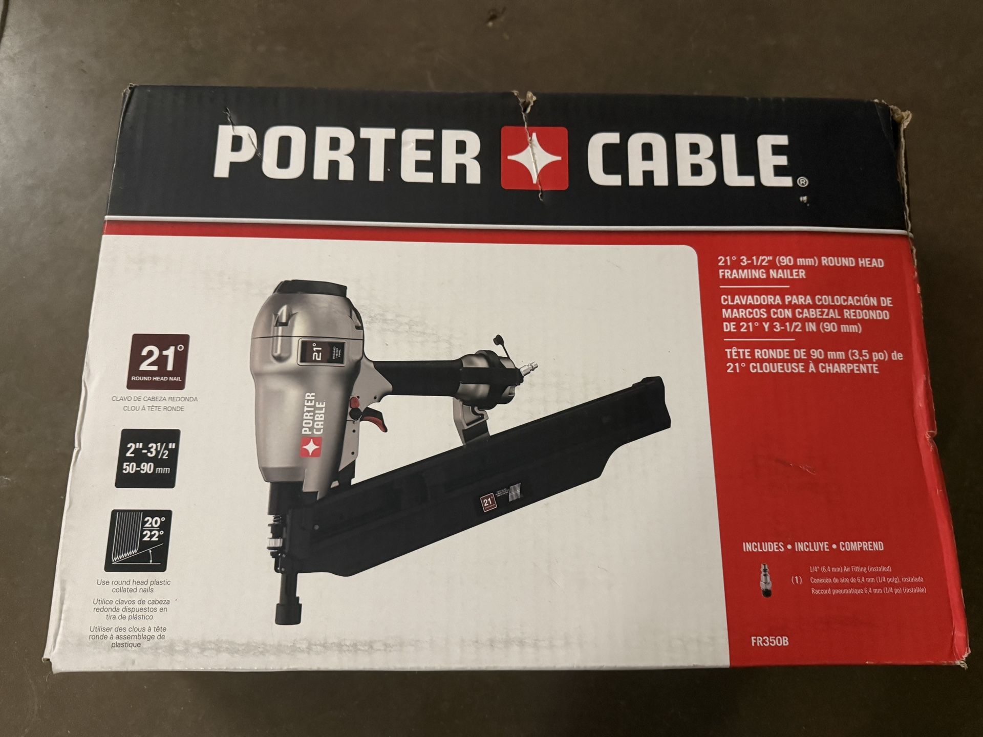 Porter-Cable 21-Degree 3-1/2 in. Full Round Framing Nailer