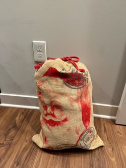 Burlap Santa Sack Christmas Gift Bag