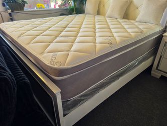 Brand new 12" thick innerspring soft organic cotton standard king or CA king pillowtop mattress