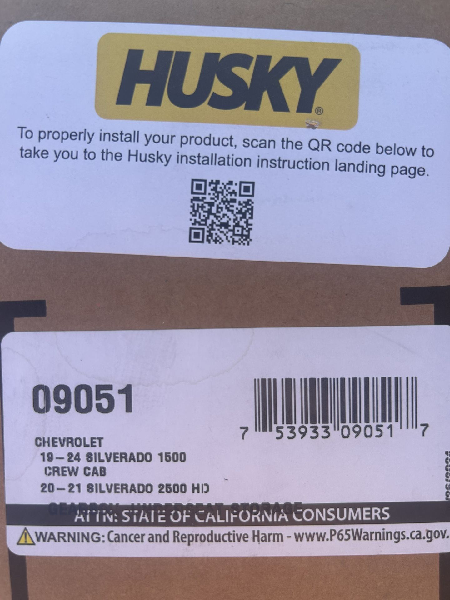 Husky Liner Gearbox New Chevy Silverado