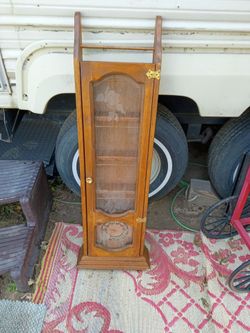Wooden Display Cabinet with Glass Door