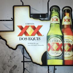 Texas Dos Equis Neon Beer Sign
